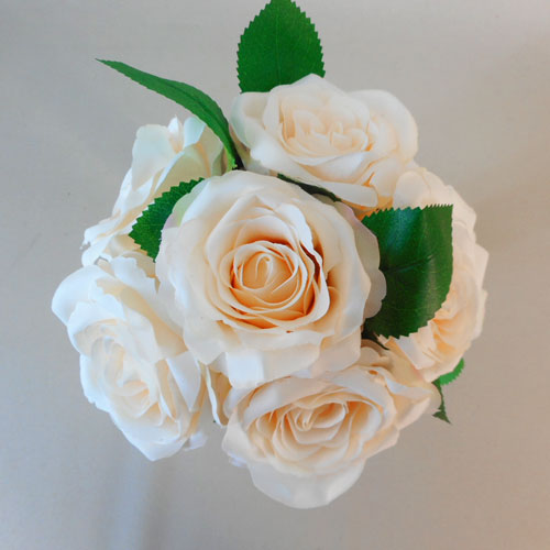 Artificial Tea Rose Blush Peach 66cm Artificial Flowers